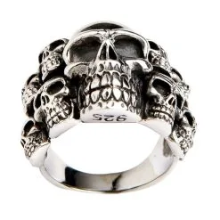 Bikerringshop Sterling Silver Phantom Skull Biker Ring -Outlet Rings Store sterling silver phantom skull biker ring 4