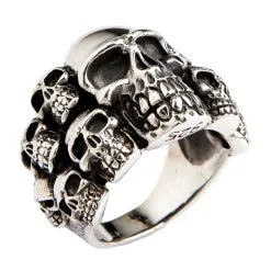 Bikerringshop Sterling Silver Phantom Skull Biker Ring -Outlet Rings Store sterling silver phantom skull biker ring 5