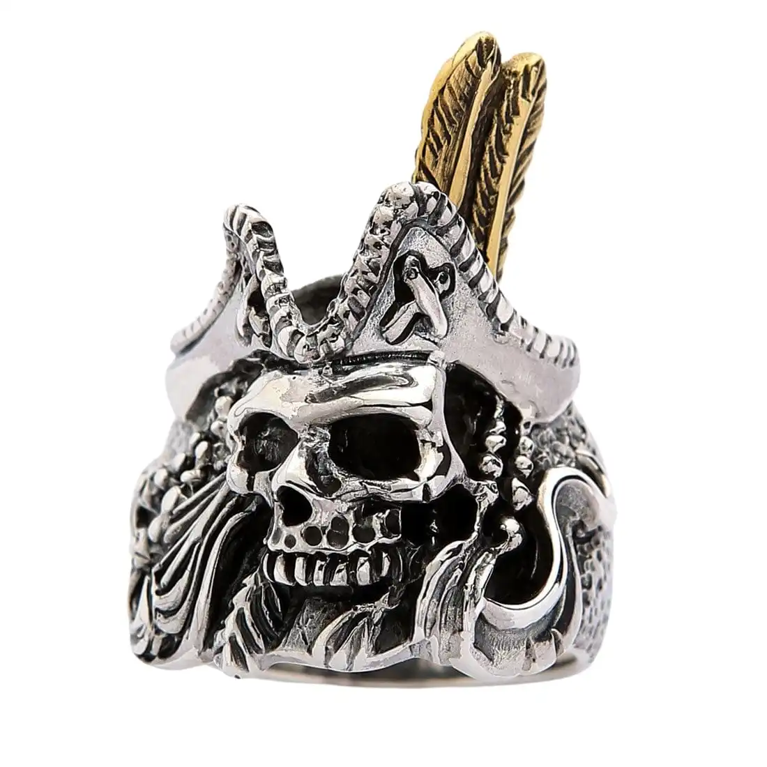 Bikerringshop Sterling Silver Pirate Skull Mens Ring 12 Bikerringshop Sterling Silver Pirate Skull Mens Ring - Image 10