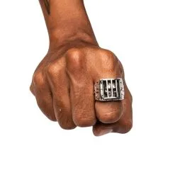 Bikerringshop Sterling Silver Prisoner Skull Rings -Outlet Rings Store sterling silver prisoner skull rings 13