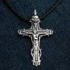 Bikerringshop Sterling Silver Skull Cross Jesus Gothic Pendant -Outlet Rings Store sterling silver skull cross jesus gothic pendant 2