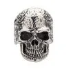 Bikerringshop Sterling Silver Tough Men Skull Ring -Outlet Rings Store sterling silver tough men skull ring