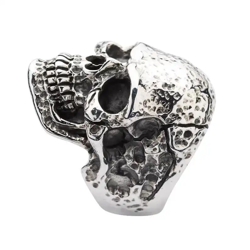 Bikerringshop Sterling Silver Tough Men Skull Ring 9 Bikerringshop Sterling Silver Tough Men Skull Ring - Image 7