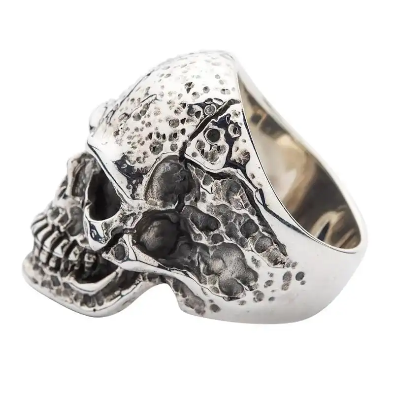 Bikerringshop Sterling Silver Tough Men Skull Ring 11 Bikerringshop Sterling Silver Tough Men Skull Ring - Image 9