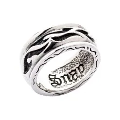 Bikerringshop Sterling Silver Tribal Band Ring