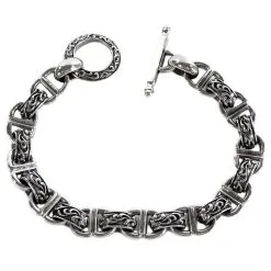Bikerringshop Sterling Silver Tribal Bracelet