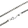 Bikerringshop 3.5mm Sterling Silver Wheat Chain Men's Necklace -Outlet Rings Store sterling silver wheat chain