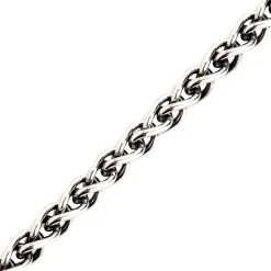 Bikerringshop 3.5mm Sterling Silver Wheat Chain Men's Necklace -Outlet Rings Store sterling silver wheat chain 5