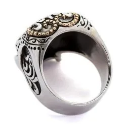 Bikerringshop Sterling Silver Tribal Sugar Skull Biker Ring -Outlet Rings Store sugar skull biker ring 5