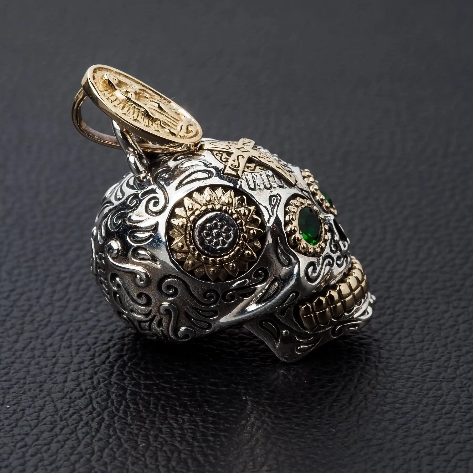 Bikerringshop 925 Sterling Silver Sugar Skull Pendant 5 Bikerringshop 925 Sterling Silver Sugar Skull Pendant - Image 3