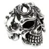 Bikerringshop Sterling Silver Tribal Tattoo Skull Ring 1 Bikerringshop Sterling Silver Tribal Tattoo Skull Ring -Outlet Rings Store tattoos skull ring