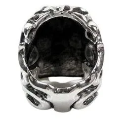 Bikerringshop Sterling Silver Tribal Tattoo Skull Ring -Outlet Rings Store tattoos skull ring 4