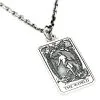 Bikerringshop Sterling Silver The World Tarot Card Pendant -Outlet Rings Store the world tarot card charm pendant