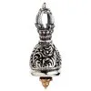 Bikerringshop Sterling Silver Tibetan Buddhist Bell Pendant -Outlet Rings Store tibetan buddhist bell pendant 2