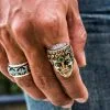 Bikerringshop Sterling Silver Tibetan Skull Ring 1 Bikerringshop Sterling Silver Tibetan Skull Ring -Outlet Rings Store tibetan skull ring 12