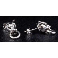 Bikerringshop 925 Sterling Silver Tiger Earrings -Outlet Rings Store tiger earrings 6