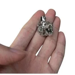 Bikerringshop Diamond Eyes Sterling Silver Tiger Head Pendant -Outlet Rings Store tiger pendant 6