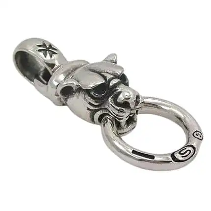 Bikerringshop Sterling Silver Tiger Head Mens Pendants 5 Bikerringshop Sterling Silver Tiger Head Mens Pendants - Image 3