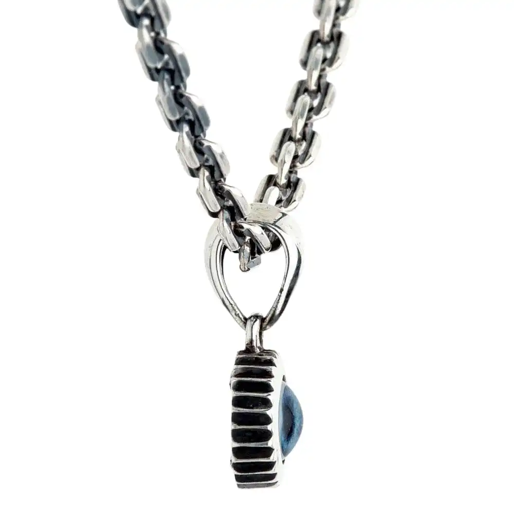 Bikerringshop Sterling Silver Small Evil Eye Pendant 6 Bikerringshop Sterling Silver Small Evil Eye Pendant - Image 4