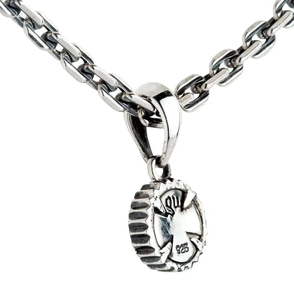 Bikerringshop Sterling Silver Small Evil Eye Pendant 7 Bikerringshop Sterling Silver Small Evil Eye Pendant - Image 5