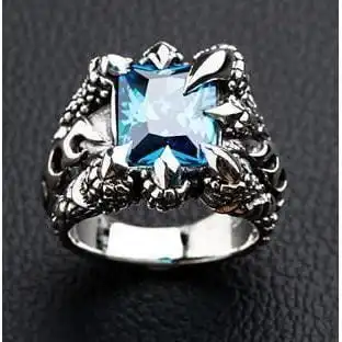 Bikerringshop 925 Sterling Silver Blue Topaz Flame Claw Ring 11 Bikerringshop 925 Sterling Silver Blue Topaz Flame Claw Ring - Image 9