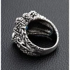 Bikerringshop 925 Sterling Silver Blue Topaz Flame Claw Ring 16 Bikerringshop 925 Sterling Silver Blue Topaz Flame Claw Ring -Outlet Rings Store topaz flame claw ring 7