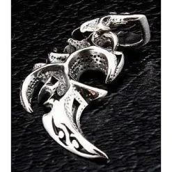 Bikerringshop Sterling Silver Tribal Blade Tusk Pendant