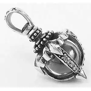 Bikerringshop Sterling Silver Tribal Blossom Pendant 4 Bikerringshop Sterling Silver Tribal Blossom Pendant - Image 2