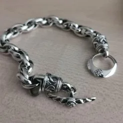 Bikerringshop Tribal Sterling Silver Bracelet -Outlet Rings Store tribal bracelet 3