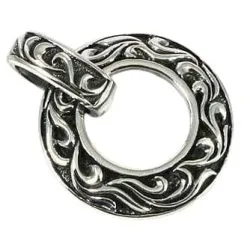 Bikerringshop Sterling Silver Tribal Knight Shield Loop Pendant -Outlet Rings Store tribal loop pendant 3