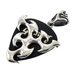 Bikerringshop Sterling Silver Tribal Pick Holder Pendant -Outlet Rings Store tribal pick holder pendant 4