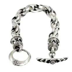 Bikerringshop Tribal Sterling Silver Bracelet -Outlet Rings Store tribal silver bracelet 6