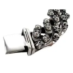 Bikerringshop Tribal Sterling Silver Skull Bracelet -Outlet Rings Store tribal sterling silver skull bracelet 5