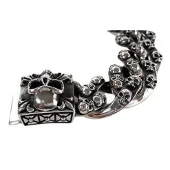 Bikerringshop Tribal Sterling Silver Skull Bracelet -Outlet Rings Store tribal sterling silver skull bracelet 6