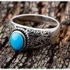 Bikerringshop Ethnic Turquoise Kokopelli Sterling Silver Rings 1 Bikerringshop Ethnic Turquoise Kokopelli Sterling Silver Rings -Outlet Rings Store turquoise sterling silver rings