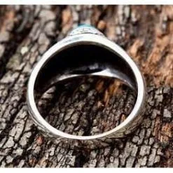 Bikerringshop Ethnic Turquoise Kokopelli Sterling Silver Rings -Outlet Rings Store turquoise sterling silver rings 5