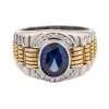 Bikerringshop Sapphire Gold Silver Two Tone Men's Rolex Ring -Outlet Rings Store two tone mens rolex ring