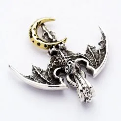 Bikerringshop Silver Vampire Bat Gothic Pendant Necklace -Outlet Rings Store vampire bat pendant 6