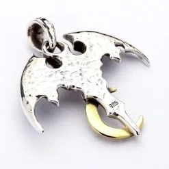 Bikerringshop Silver Vampire Bat Gothic Pendant Necklace -Outlet Rings Store vampire bat pendant 7