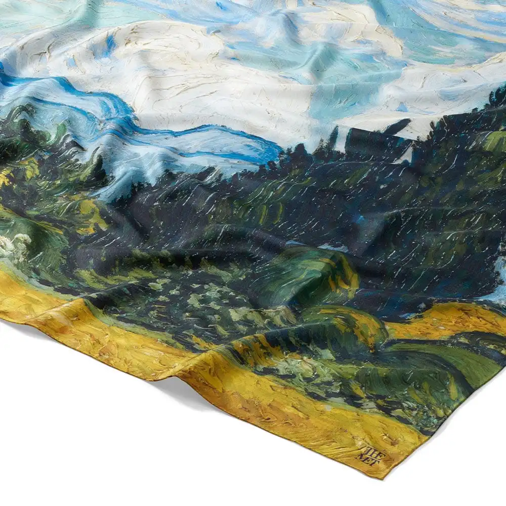 The Metropolitan Museum Of Art Van Gogh Wheat Field With Cypresses Oversize Oblong Silk Scarf 7 The Metropolitan Museum Of Art Van Gogh Wheat Field With Cypresses Oversize Oblong Silk Scarf - Image 5