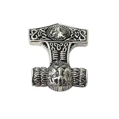 Bikerringshop Silver Viking Fenrir Wolf Mjolnir Thors Hammer Pendant 6 Bikerringshop Silver Viking Fenrir Wolf Mjolnir Thors Hammer Pendant - Image 4