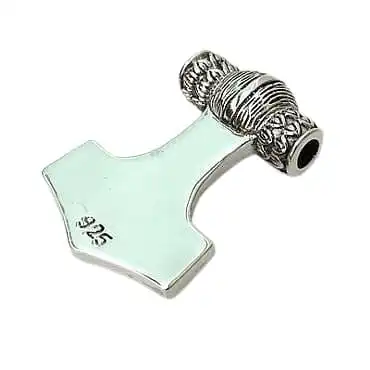 Bikerringshop Silver Viking Fenrir Wolf Mjolnir Thors Hammer Pendant 7 Bikerringshop Silver Viking Fenrir Wolf Mjolnir Thors Hammer Pendant - Image 5