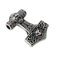 Bikerringshop Silver Viking Fenrir Wolf Mjolnir Thors Hammer Pendant 15 Bikerringshop Silver Viking Fenrir Wolf Mjolnir Thors Hammer Pendant -Outlet Rings Store viking fenrir wolf mjolnir pendant 6