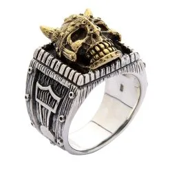Bikerringshop Sterling Silver Viking Skull Ring 17 Bikerringshop Sterling Silver Viking Skull Ring -Outlet Rings Store viking skull ring 5