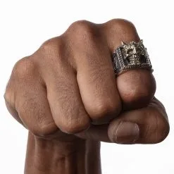 Bikerringshop Sterling Silver Viking Skull Ring 12 Bikerringshop Sterling Silver Viking Skull Ring -Outlet Rings Store viking skull ring 6