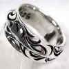 Bikerringshop Sterling Silver Wave Band Ring 2 Bikerringshop Sterling Silver Wave Band Ring -Outlet Rings Store wave ring