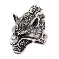 Bikerringshop Sterling Silver Werewolf Ring -Outlet Rings Store werewolf ring 3