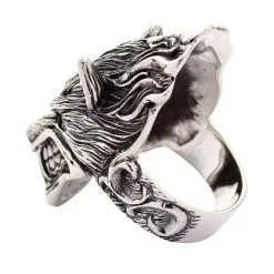 Bikerringshop Sterling Silver Werewolf Ring -Outlet Rings Store werewolf ring 7