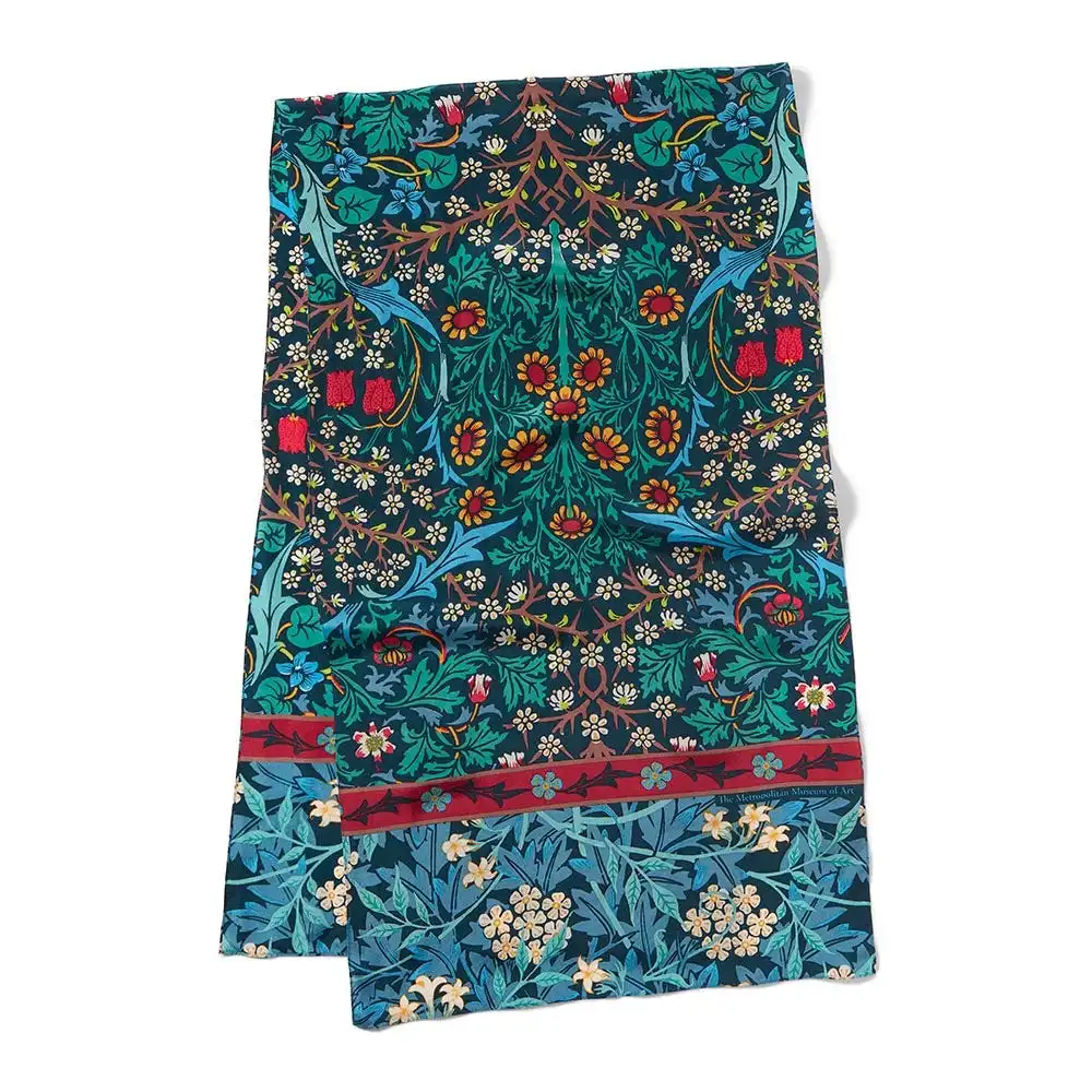 The Metropolitan Museum Of Art William Morris Mixed Patterns Oblong Silk Scarf 4 The Metropolitan Museum Of Art William Morris Mixed Patterns Oblong Silk Scarf - Image 2