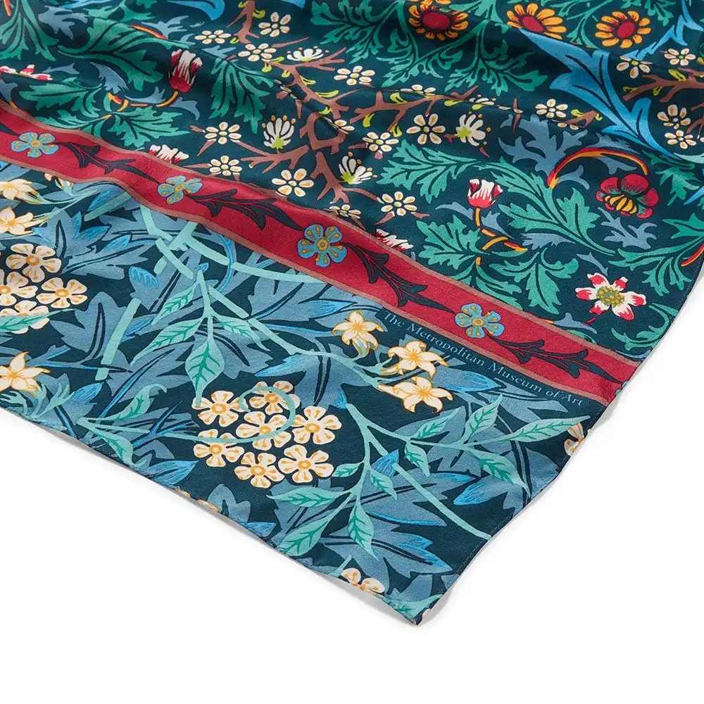 The Metropolitan Museum Of Art William Morris Mixed Patterns Oblong Silk Scarf 5 The Metropolitan Museum Of Art William Morris Mixed Patterns Oblong Silk Scarf - Image 3